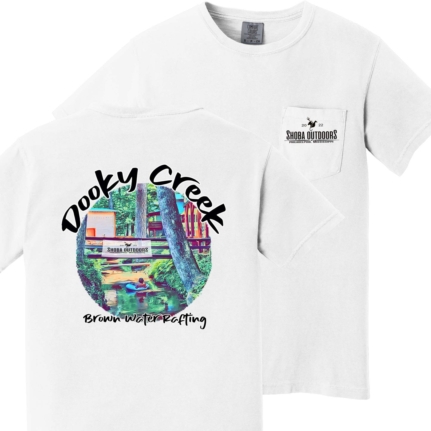 Dooky Creek Brown Water Rafting Pocket Tee