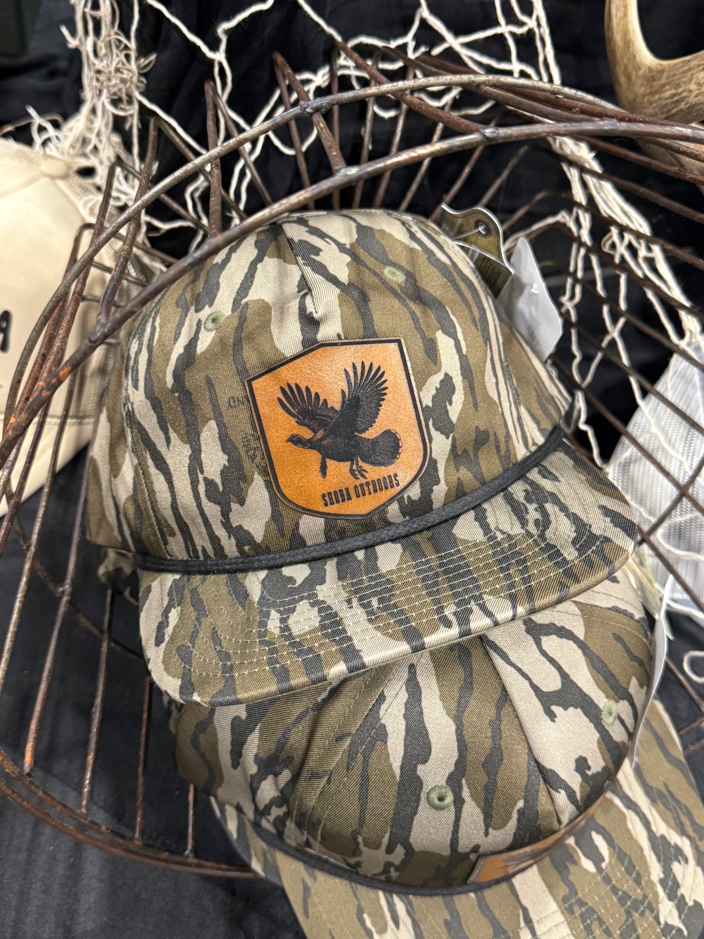 Shoba Outdoors Bottomland Camo Hat – Leather Patch Snapback