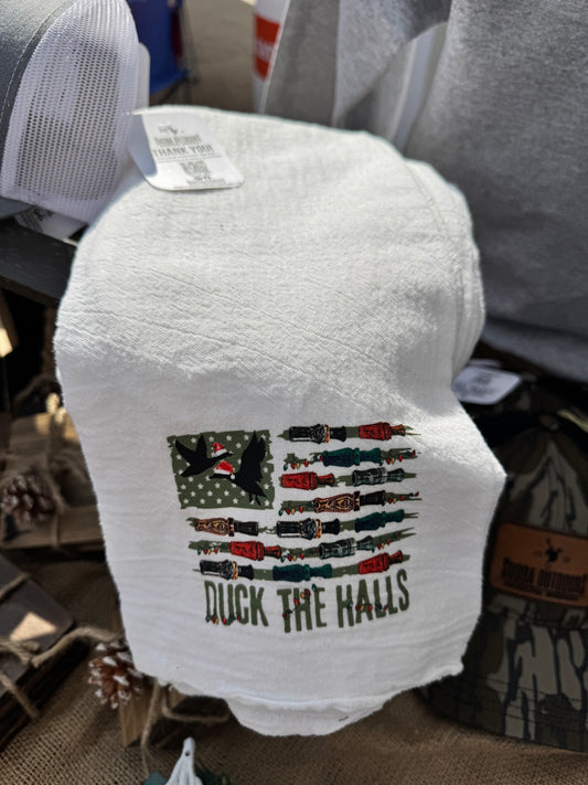 Tea Towel “Duck The Halls”
