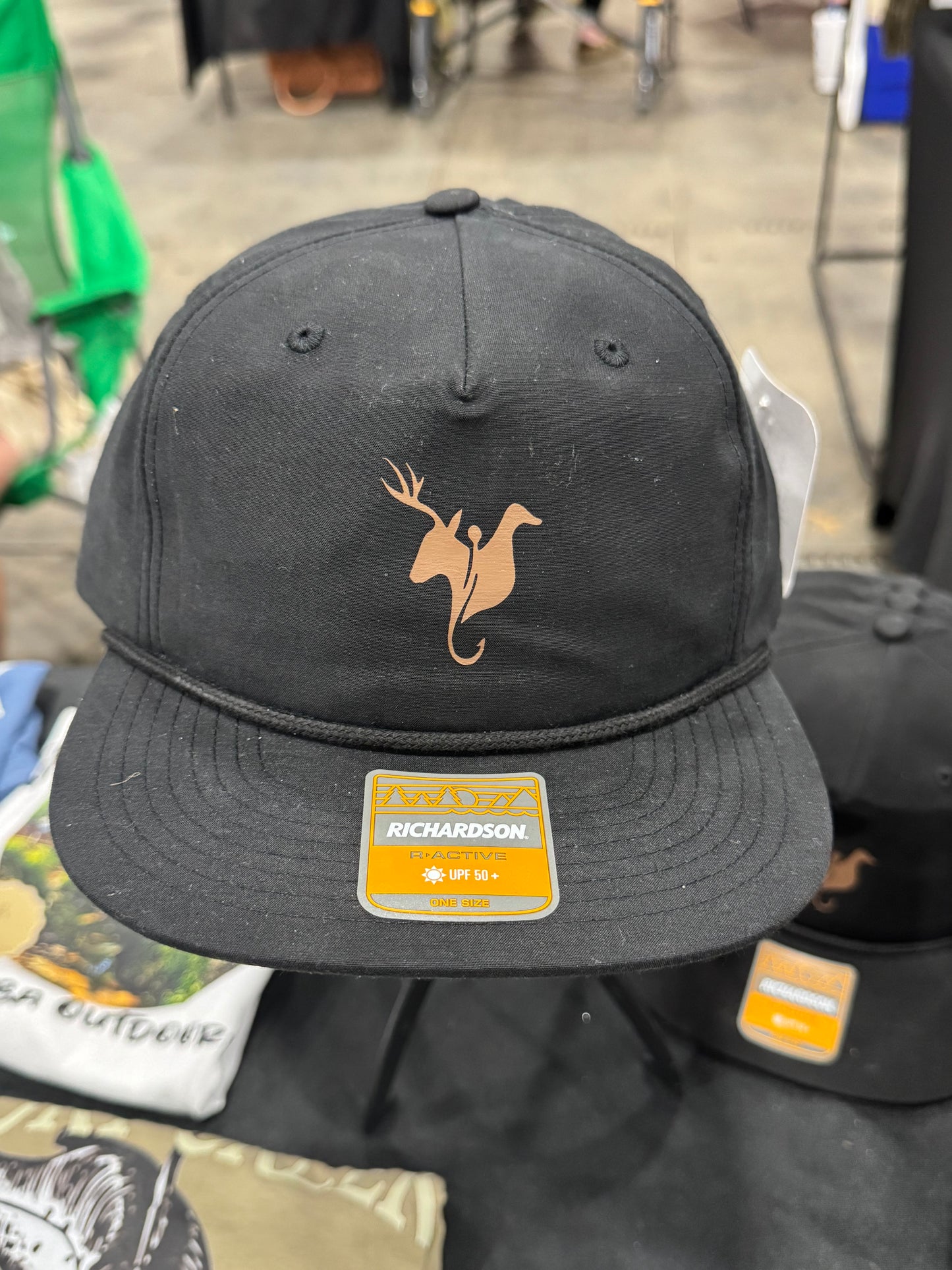 Shoba Outdoors Black Performance Hat – Minimal Logo Rope Snapback