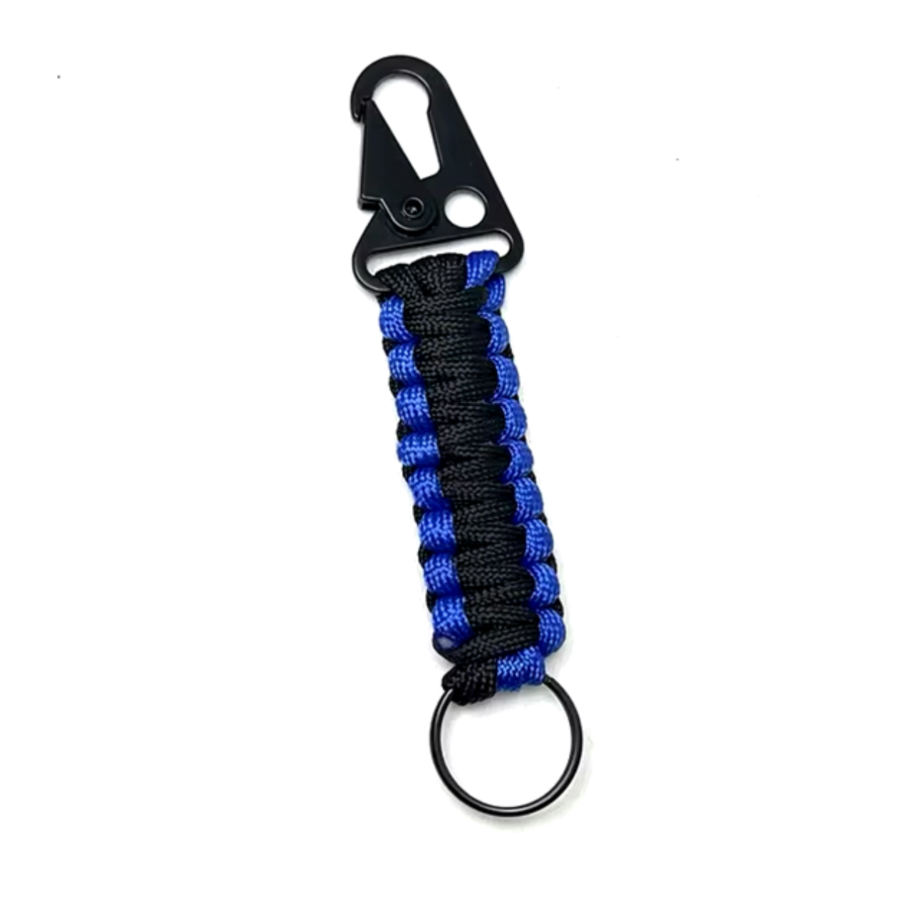 Thin Blue Line Paracord Keychain Carabiner